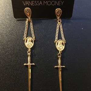 Vanessa Mooney Gold Amparo Rosary Earrings